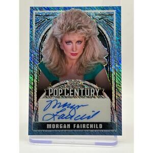 2024 Leaf Pop Century MORGAN FAIRCHILD Blue Shimmer Auto 4/15 Dallas Happy Days